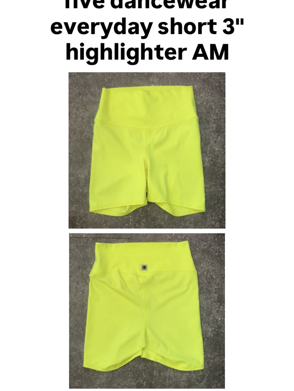 Five Dancewear Everyday 3" Shorts Highlighter